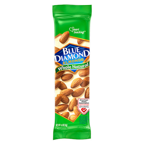 Blue Diamond Whole Natural Unsalted Almonds, 1.5 Ounce, 144 Per Case